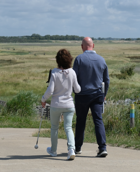 wandeling voor blinden en slechtzienden